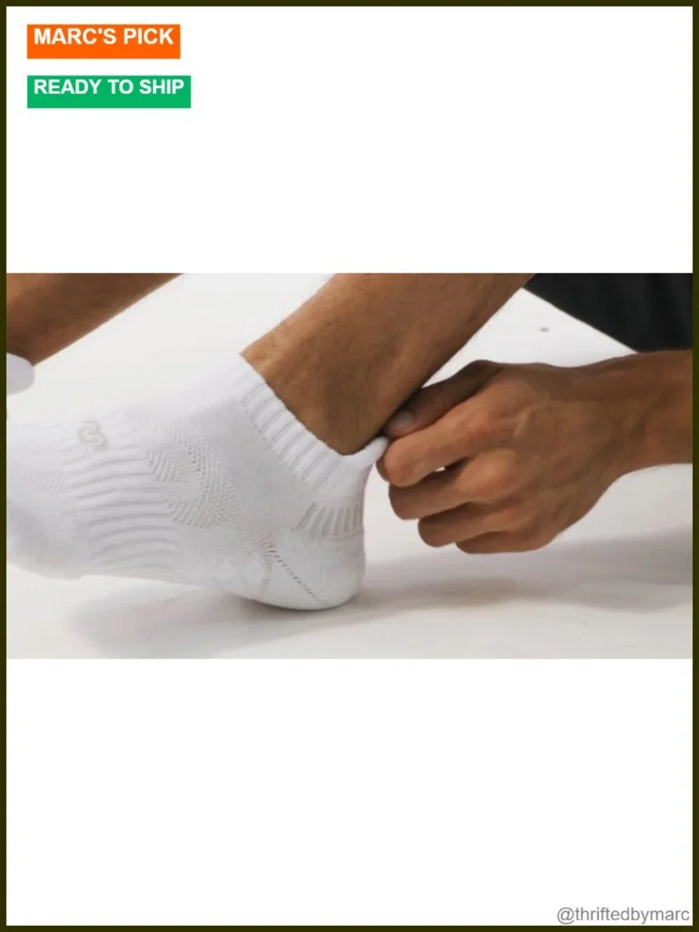 Cushioned Running Socks Ankle Length Breathable Cotton 6 Pairs